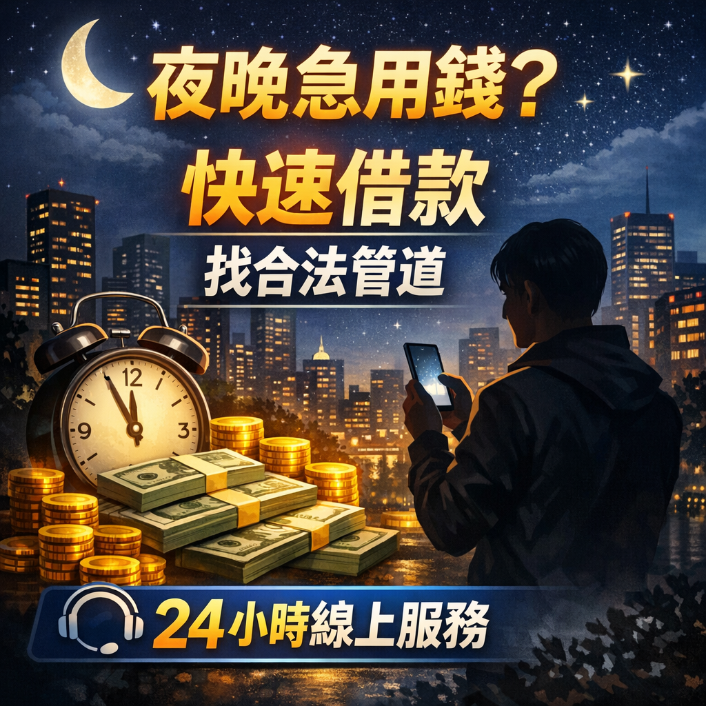 夜間貸款找誰?3分鐘帶你瞭解快速且合法的借貸管道